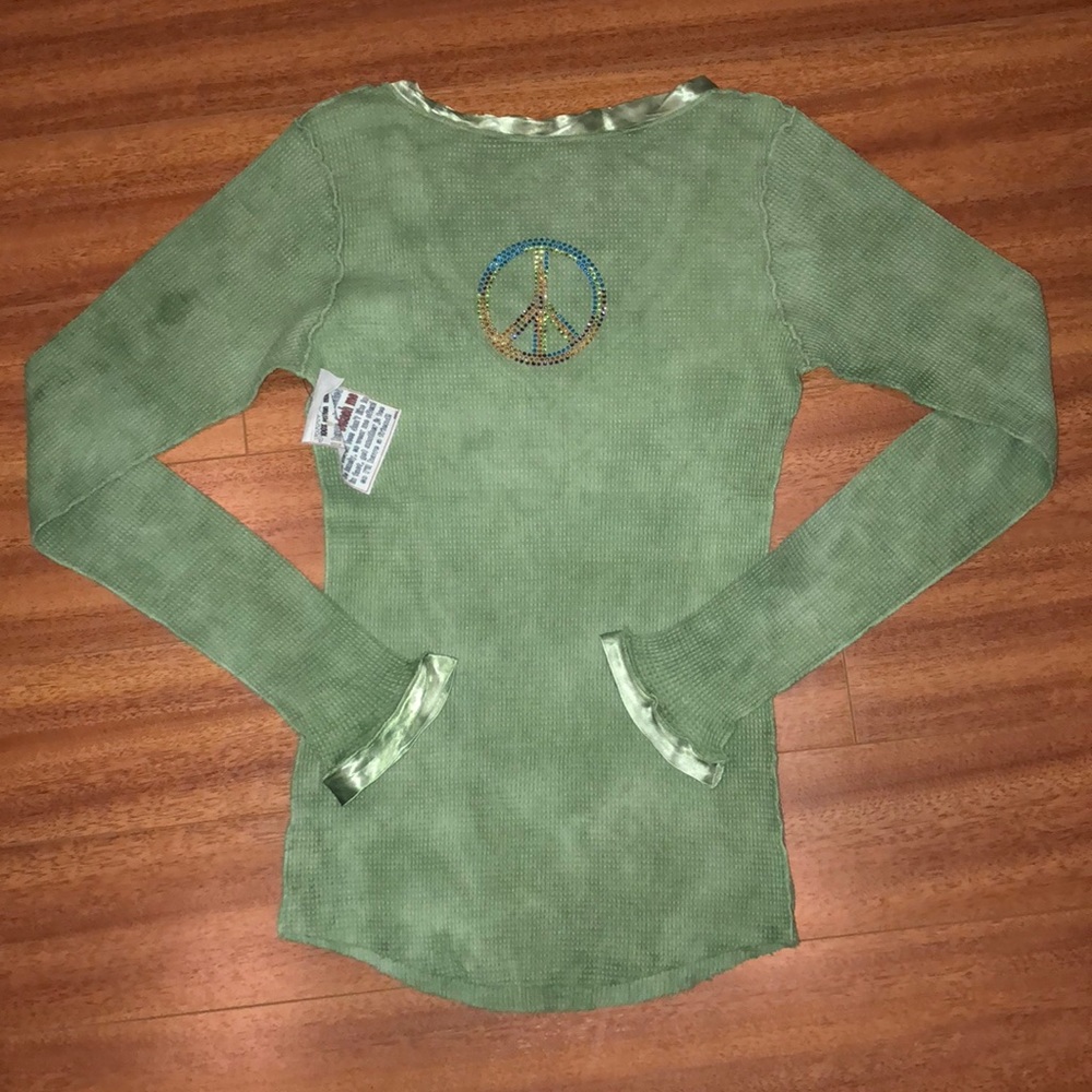 Jack Steven Olive Green Ribbed Long Sleeve - Picture 2 of 3